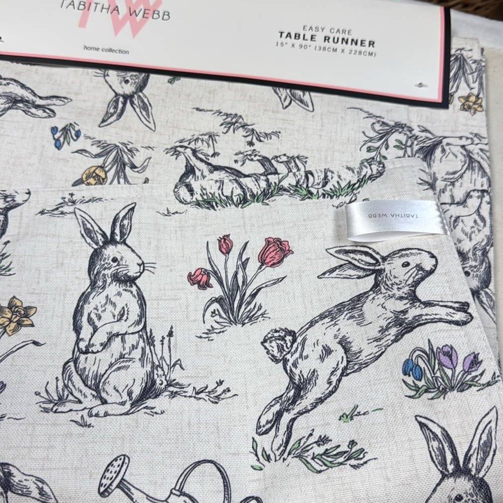 Spring Bunny Table Runner New - Picture 3 of 6